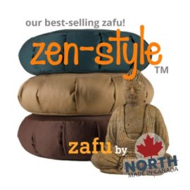 Zen-style zafu cushion by North Meditation
